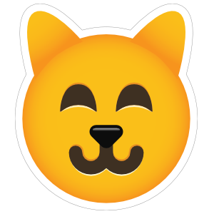 Phone Emoji Sticker Cat