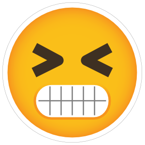 Phone Emoji Sticker Angry Grinding Teeth