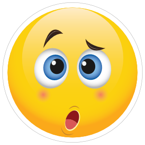 Cute Confused Emoji Sticker