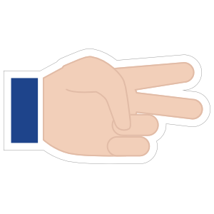 Hands Scissors LH Emoji Sticker