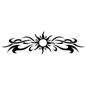 Gothic Sun Border Sticker