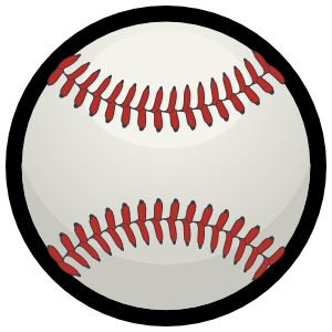 Baseball with Red Seams Sticker