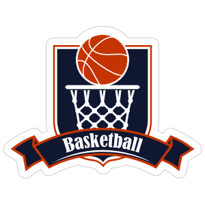 Basketball Badge Sticker