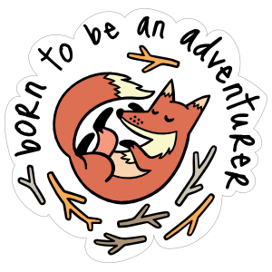 Born to be an Adventure Camping Sticker