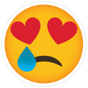Phone Emoji Sticker Heart Eyes Heartbroken
