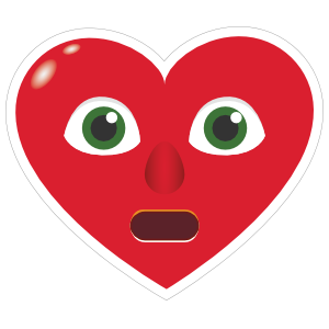 Phone Emoji Sticker Heart Face In Shock
