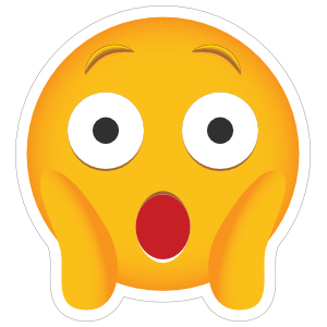 Phone Emoji Sticker Astonished