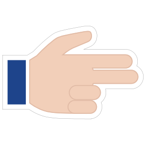 Hands Pointing With Two Fingers Thumb Up LH Emoji Sticker