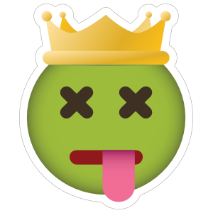 Phone Emoji Sticker Crown Dead