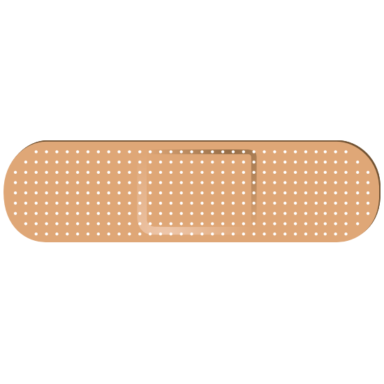 Oblong Band Aid Sticker