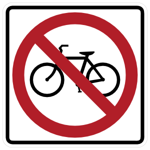 No Bicycles Sticker