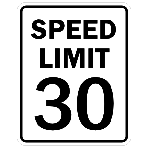 Speed Limit 30 Magnet