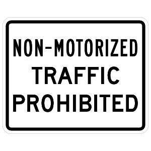 Non-Motorized Traffic Prohibited Magnet