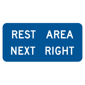 Rest Area Next Right Sticker