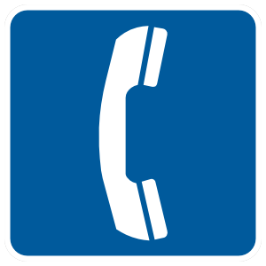 Telephone Sign Sticker