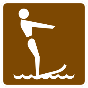 Water Skiing Sticker