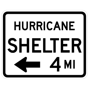 Hurricane Shelter 4 Miles To Left Magnet