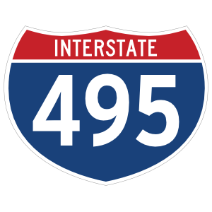 Interstate 495 Sign Sticker