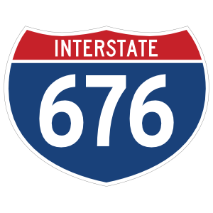 Interstate 676 Sign Sticker