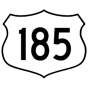 Highway 185 Sign Magnet
