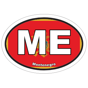 Montenegro Me Flag Oval Magnet