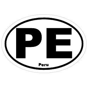 Peru Pe Oval Magnet