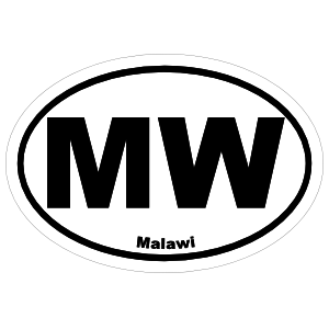 Malawi Mw Oval Magnet