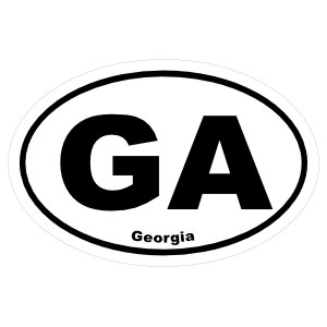 Georgia Ga Oval Sticker