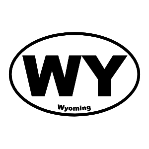 Wyoming Wy Oval Magnet