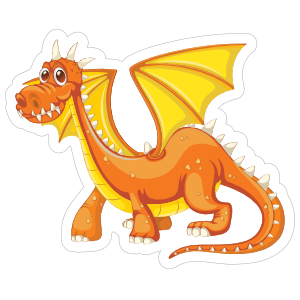 Cute Orange and Yellow Dragon