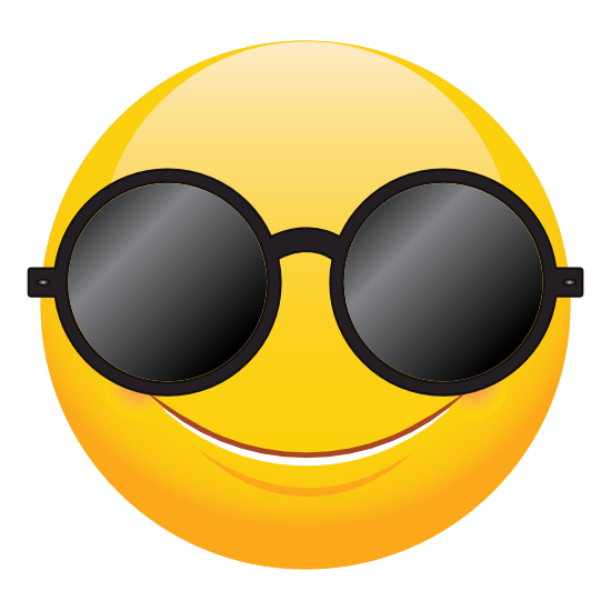 Cute Round Sunglasses Emoji Sticker