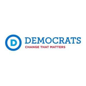 Democratic Party Logo With Slogan Long Printed Color Magne