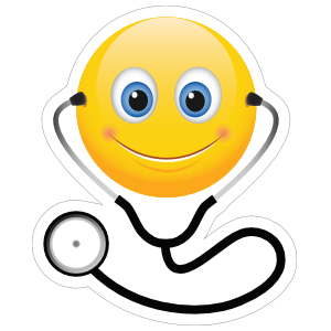 Cute Doctor with Stethoscope Emoji Sticker