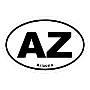 Arizona Az Oval Sticker