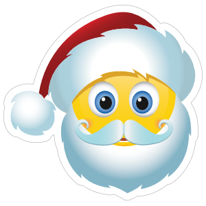 Cute Santa Claus Christmas Emoji Sticker