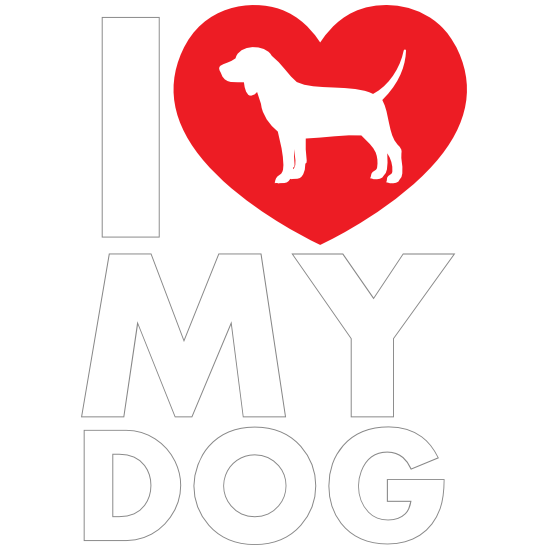 I Love My Beagle Oval Car Magnet | 6x4 Inches | Vinyl Bumper Sticker Decal
