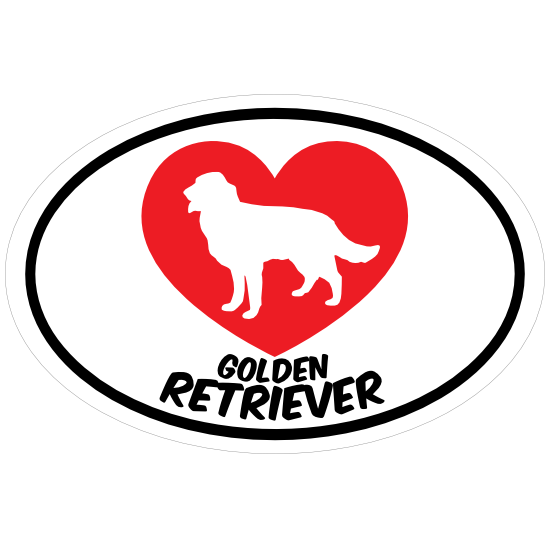 thumbnail image 2 of I Love My Golden Retriever Dog Bone Magnet – 7x2 Inch Vinyl Car Magnet, Made In USA 2 of 5