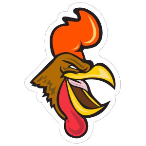 Intense Gamecock Mascot Sticker