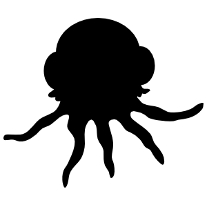 Jellyfish Silhouette Sticker