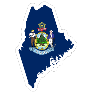 Maine Flag State Sticker
