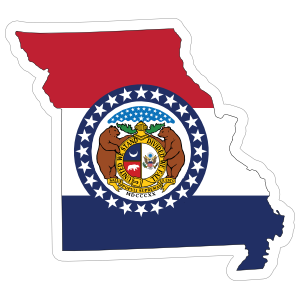 Missouri Flag State Sticker