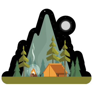 Night Camping Sticker