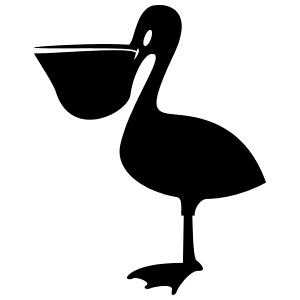 Basic Pelican Bird Sticker