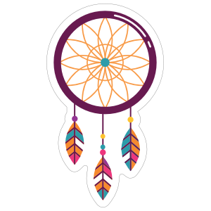 Purple Dreamcatcher Hippie Sticker