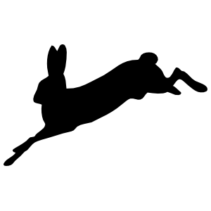 Rabbit Running Sticker