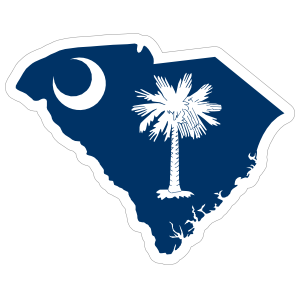 South Carolina Flag State Sticker