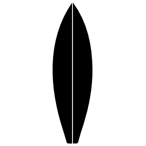 Surfboard With Stripe Sticker
