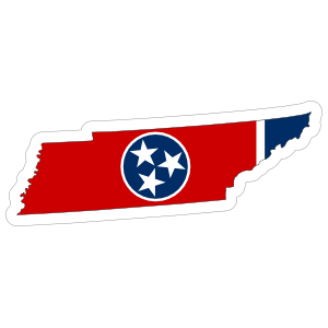 Tennessee Flag State Sticker