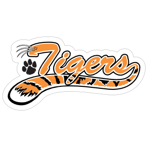 Tigers Logo Type Mascot Sticker