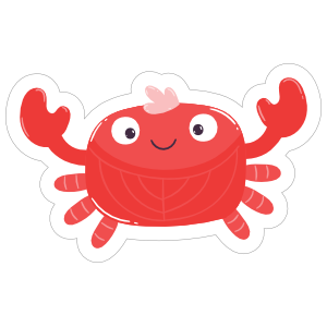 Welcoming Crab Sticker